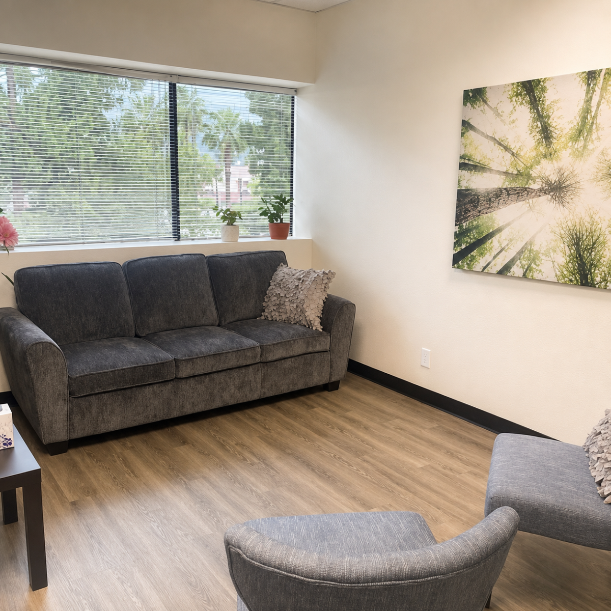 Confidential Therapy Room at Aspire Counseling Group in Arcadia CA